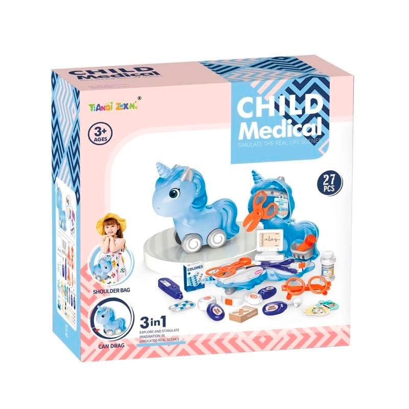 3 IN 1 CHILD MEDICAL PLAY SET - 27 PCS