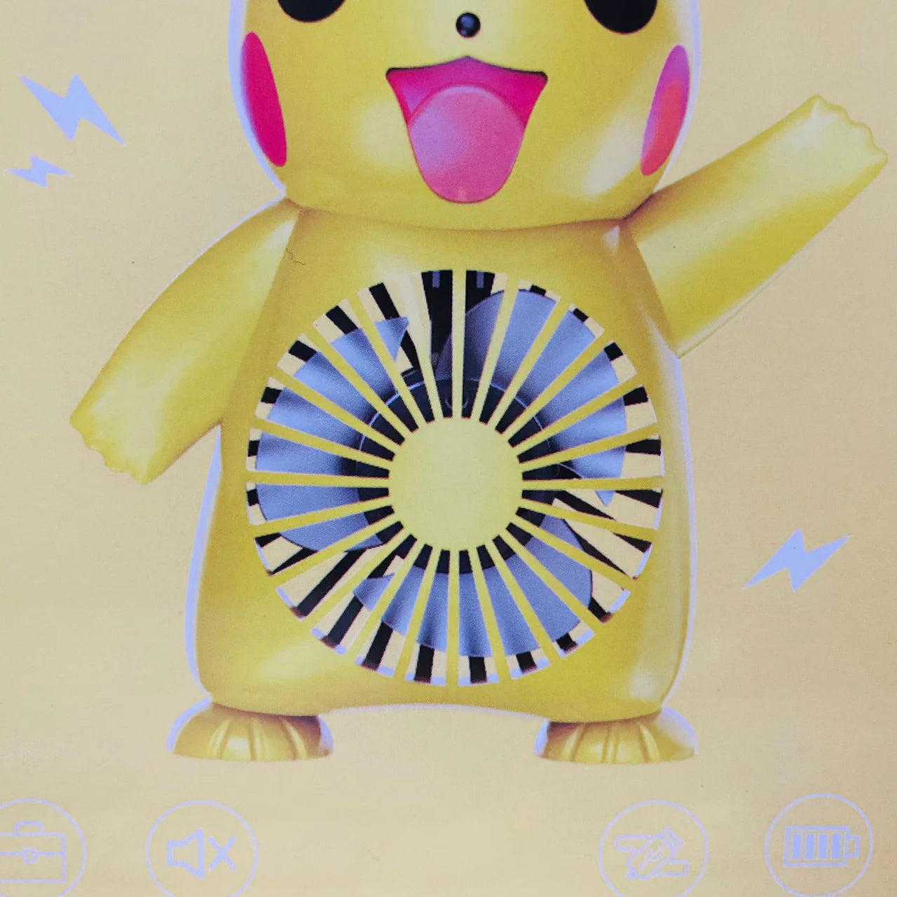 PIKACHU PORTABLE SIDE TABLE CHARGING MINI HAND FAN