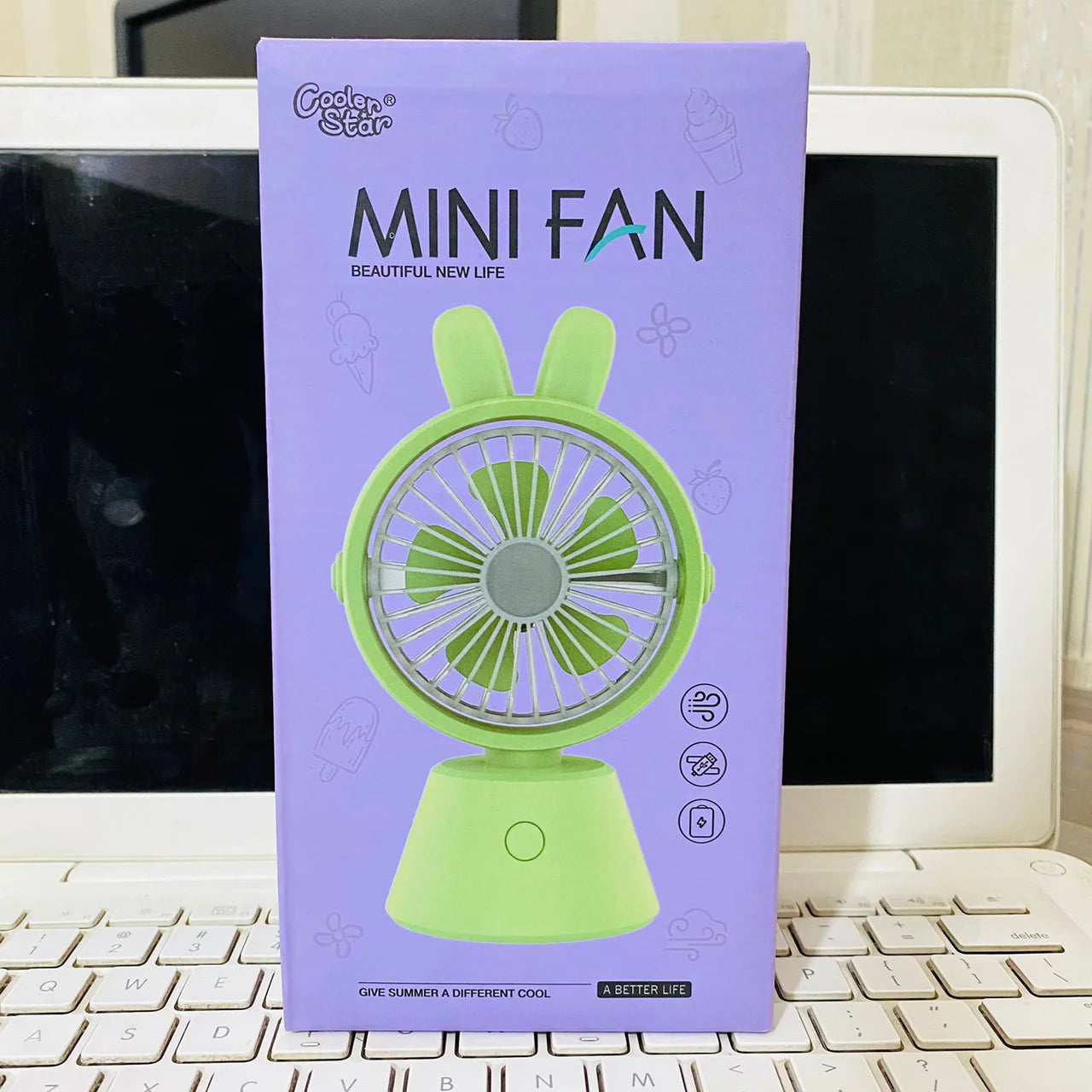 PORTABLE SIDE TABLE CHARGING MINI HAND FAN
