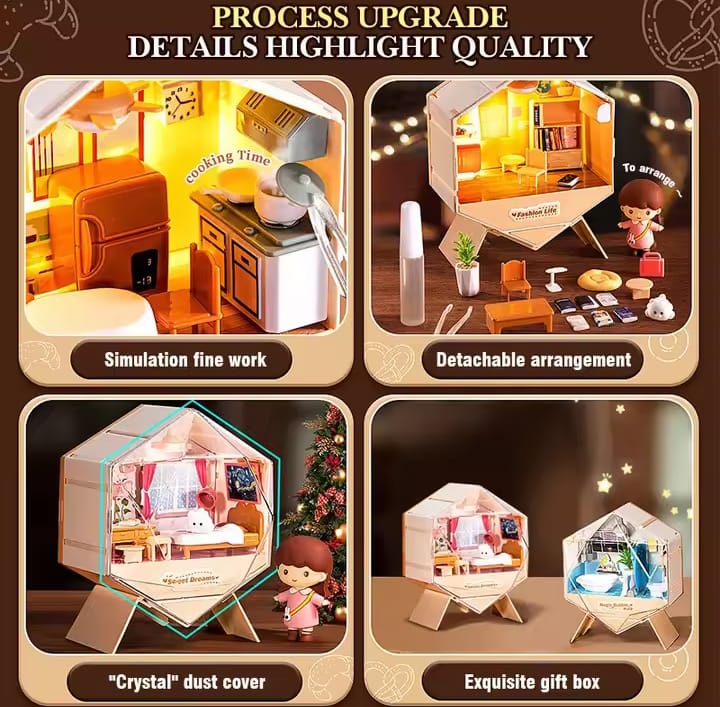 6 IN 1 DIY MINI CREATIVE DOLL HOUSE