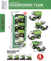 Thumbnail for ENGINEERING MINI PULL BACK TRUCK PACK OF 4
