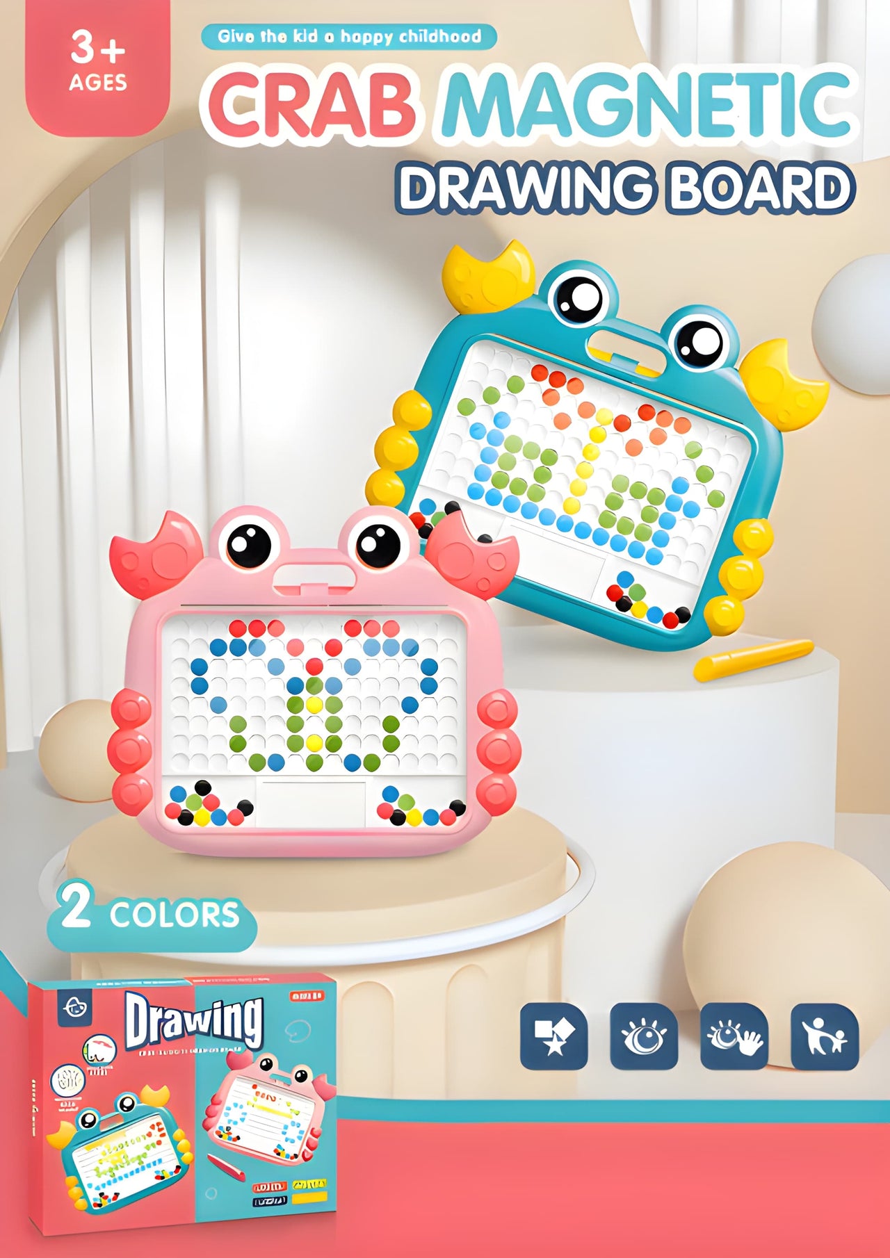 CRAB-MAGNETIC DRAWING BOARD