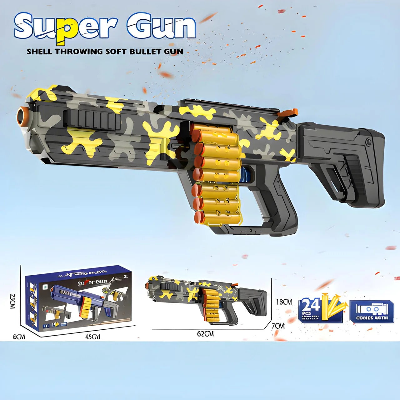 SHELL THROWING MANUAL SOFT BULLET GUN