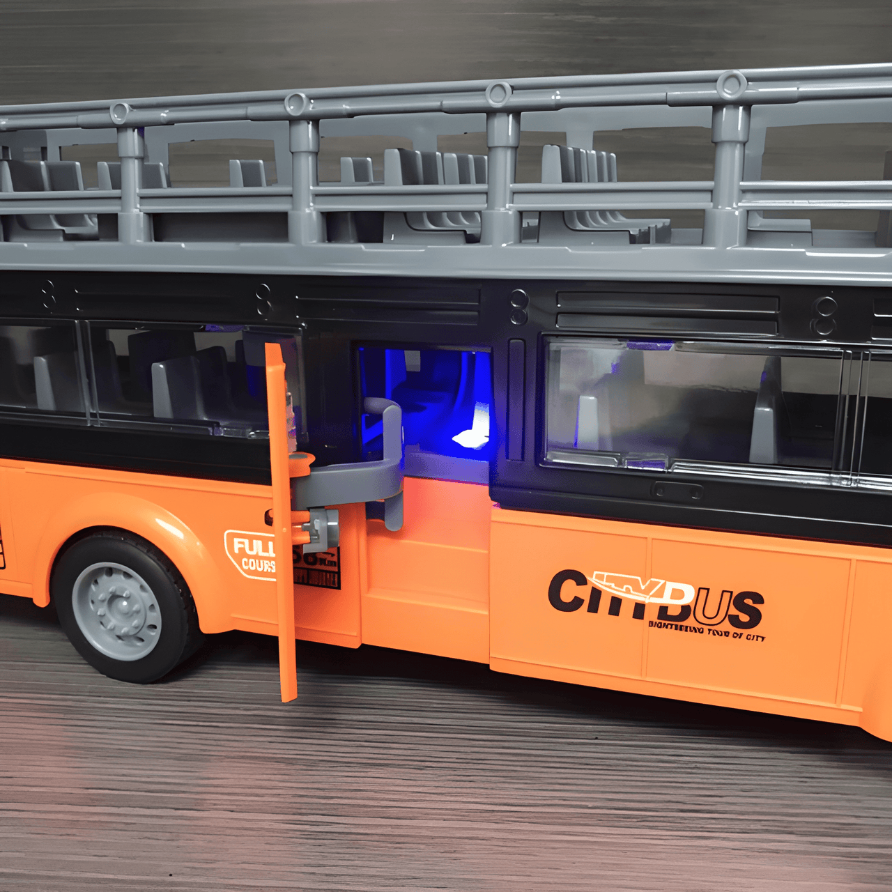 RC CITY DOUBLE DECKER BUS WITH MUSIC AND LIGHTS    ( PACK OF 1 )