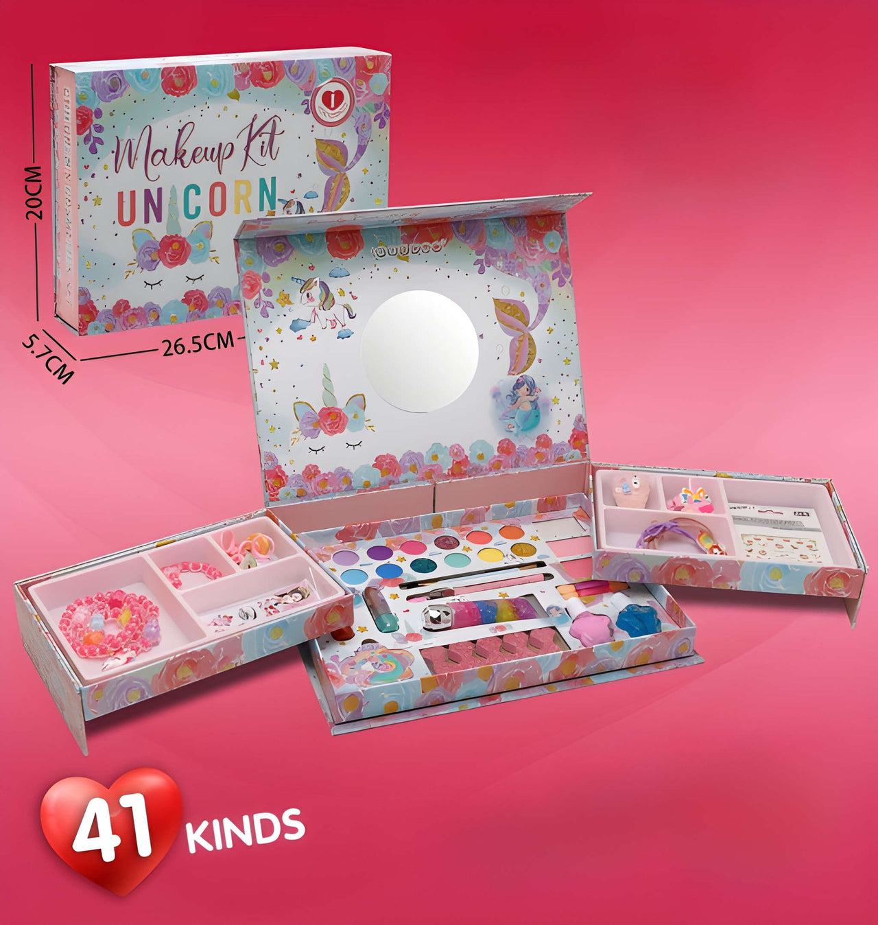 41 PCS GIRLS MAKEUP UNICORN MAKEUP KIT