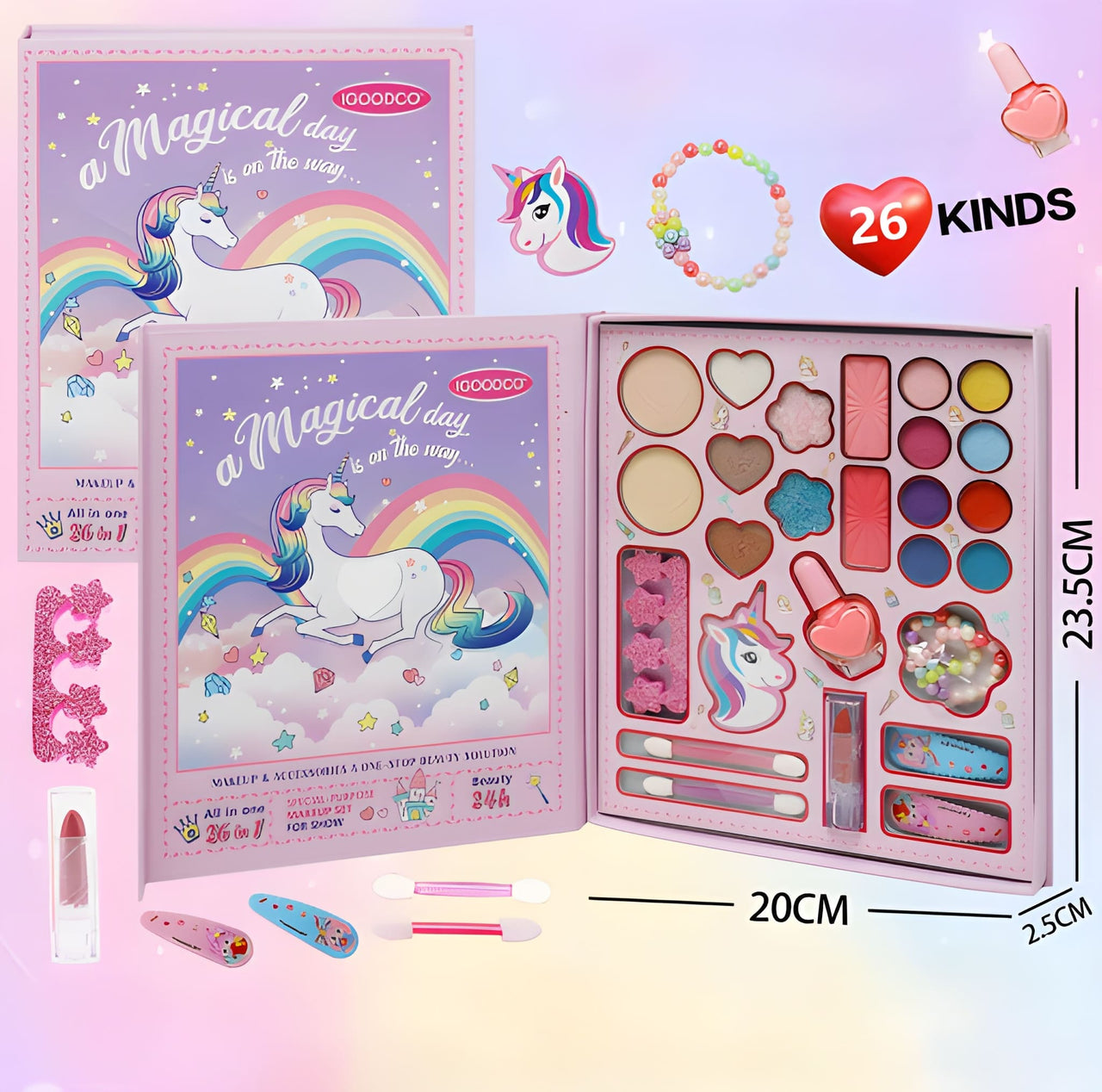 26 IN 1 UNICORN THEME MAGICAL MAKEUP KIT FOR GIRLS
