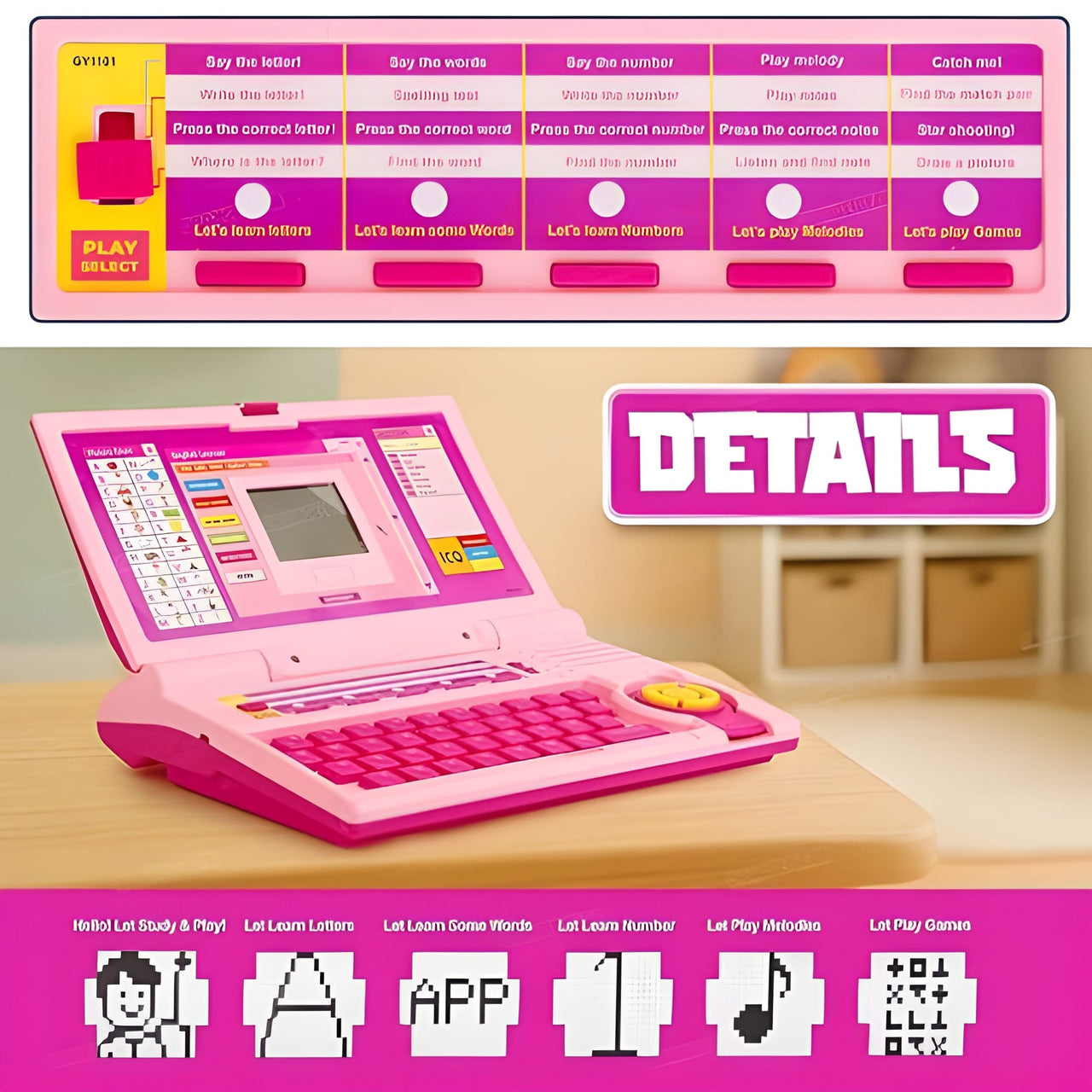 PRINCESS PINK LEARNING LAPTOP – MAGIC FUN FOR LITTLE GENIUSES