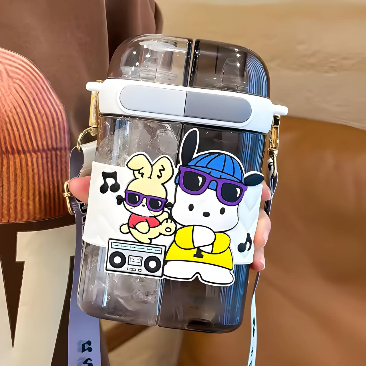 KAWAII DOUBLE POUCH – BUNNY  WATER BOTTEL