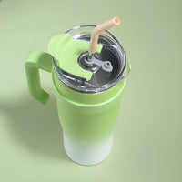 Thumbnail for GRADIENT TRAVEL TUMBLER WITH HANDLE & STRAW