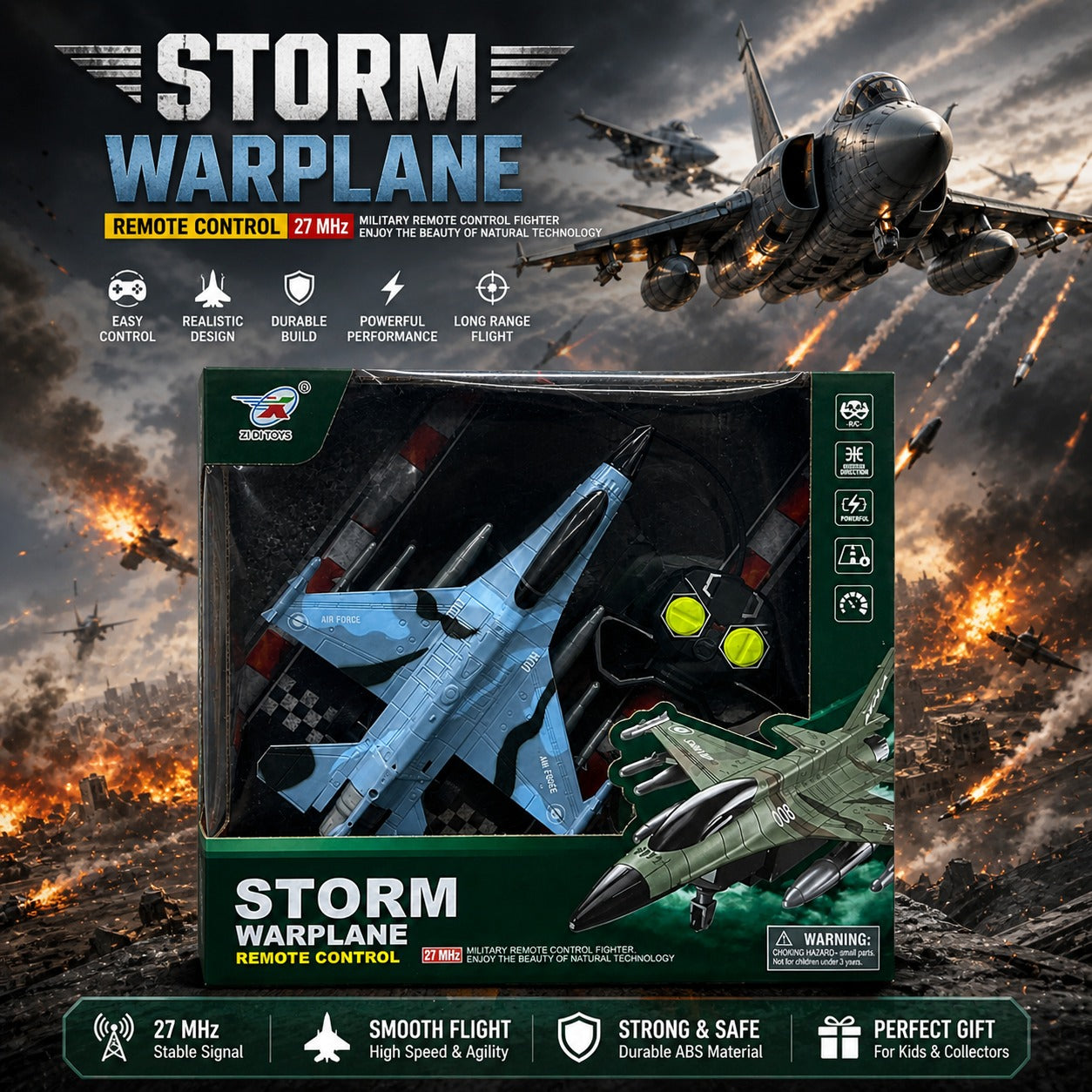 R-C SIMULATION STORM WARPLANE – REMOTE CONTROL FIGHTER JET