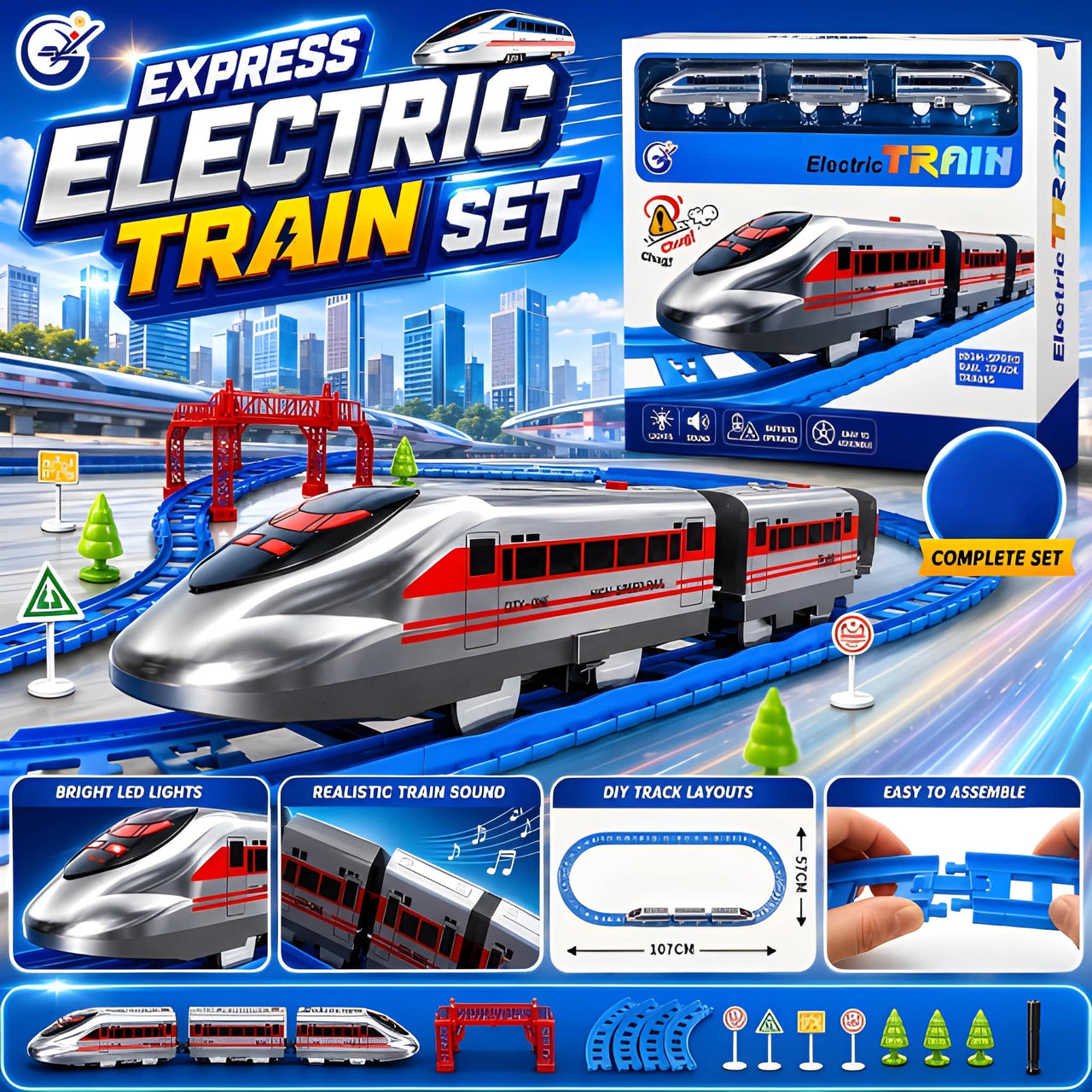 EXPRESS ELECTRIC TRAIN SET – HIGH-SPEED RAIL ADVENTURE