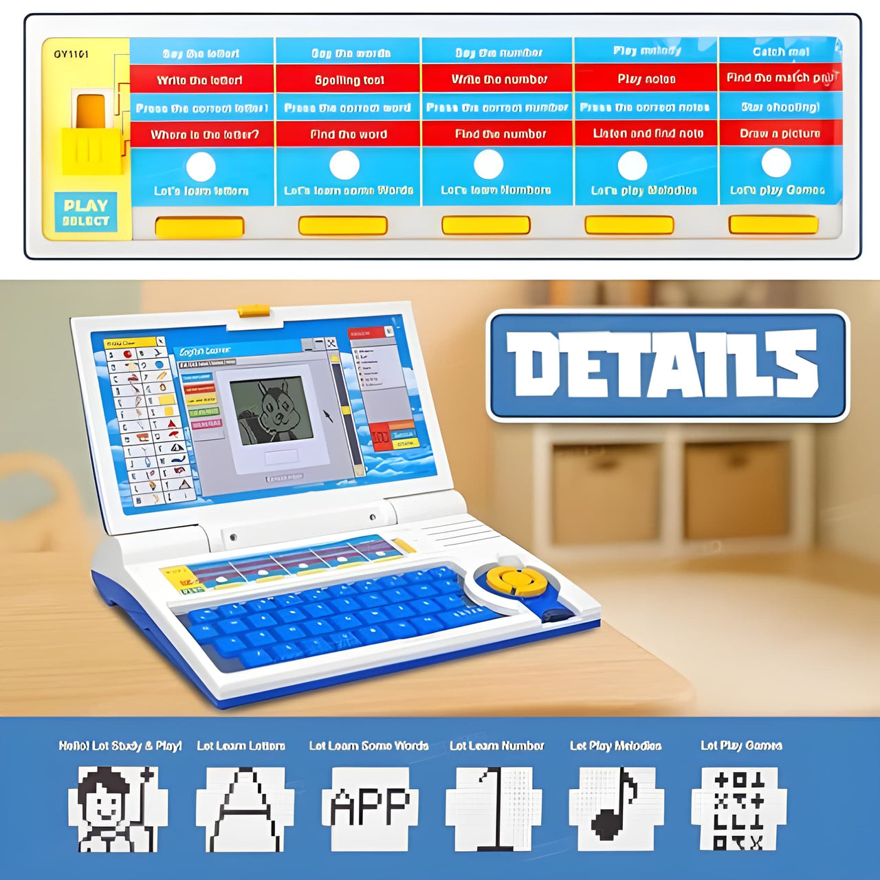 ENGLISH LEARNING LAPTOP –  FUN LEARNING FOR LITTLE GENIUSES