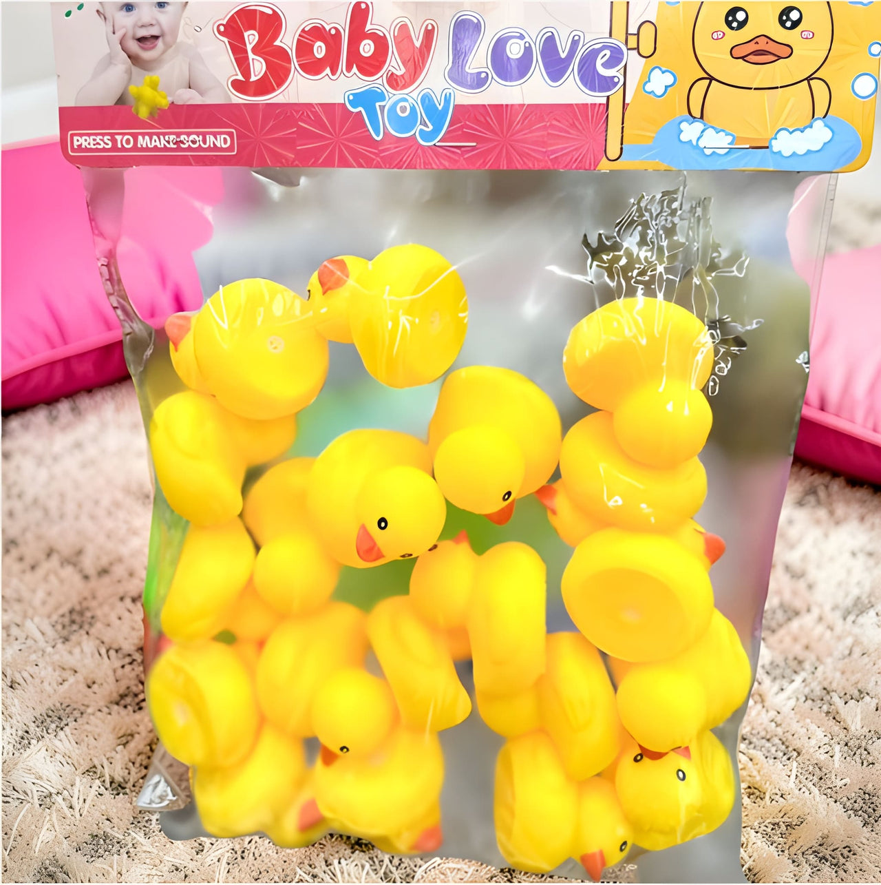 CUTE SOFT SILICON DUCK FOR KIDS ( PACK OF 20 )