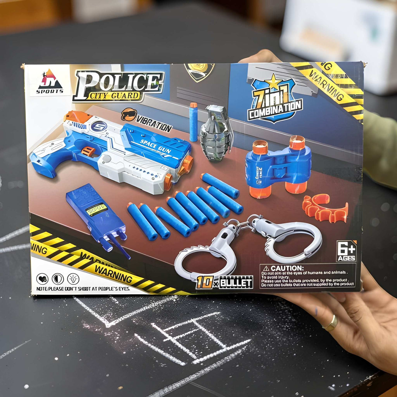 POLICE CITY GUARD 7-IN-1 ACTION GUN SET