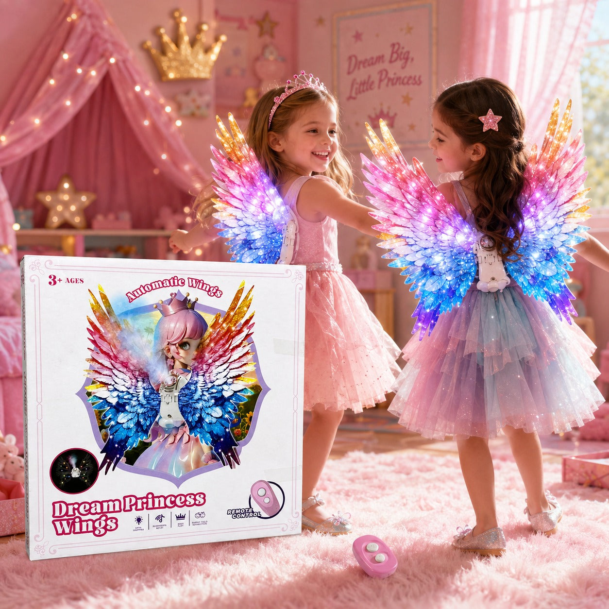 DREAM PRINCESS WINGS WITH SMOKE & REMOTE CHARGEABLE