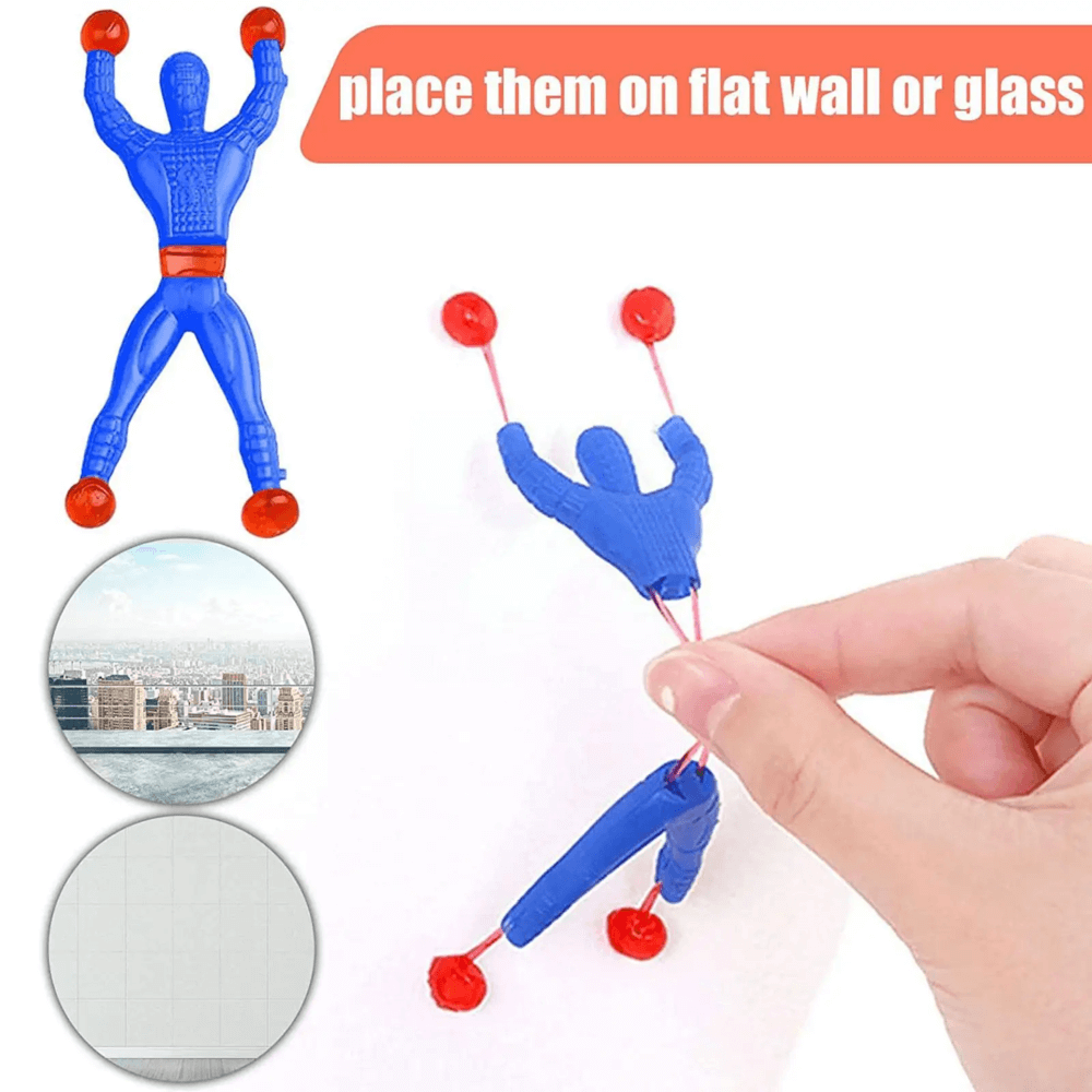 CLIMBING WALL SPIDERS FOR KIDS - 20 PCS