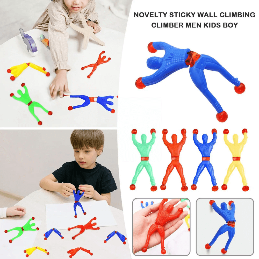 CLIMBING WALL SPIDERS FOR KIDS - 20 PCS