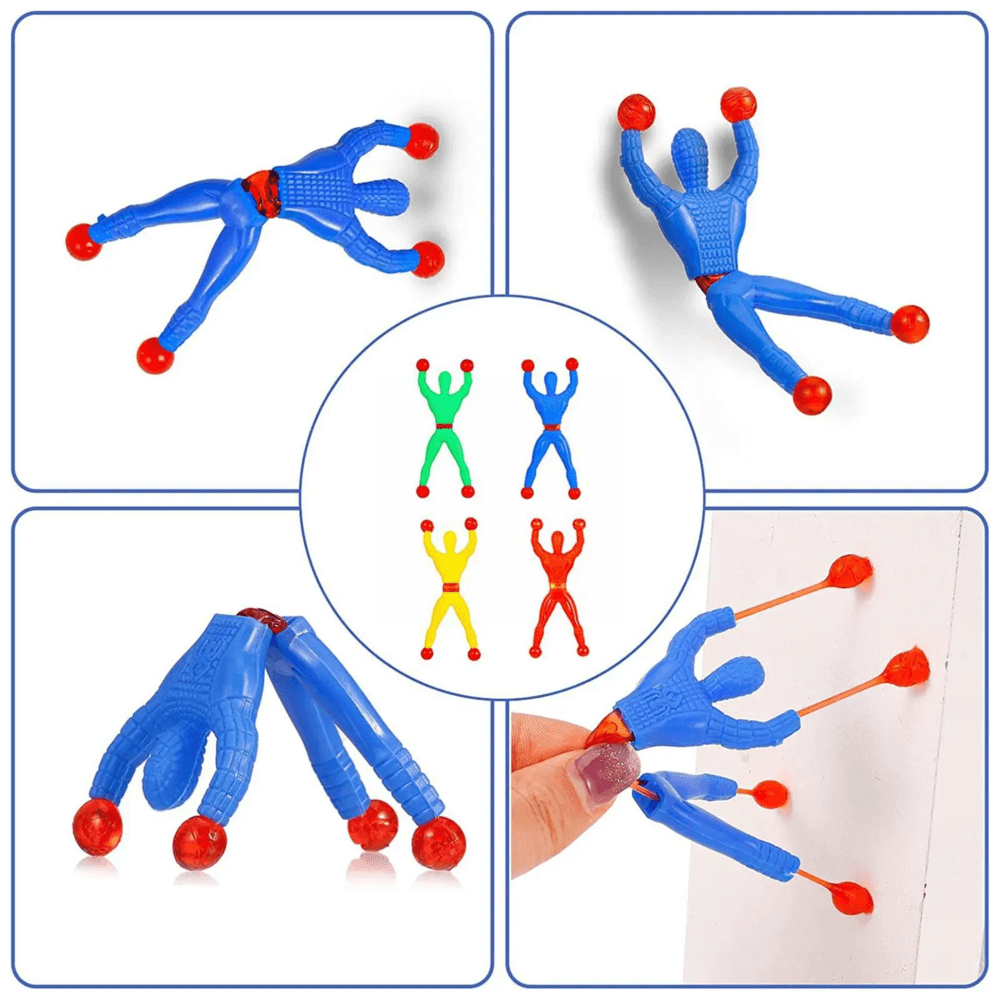 CLIMBING WALL SPIDERS FOR KIDS - 20 PCS