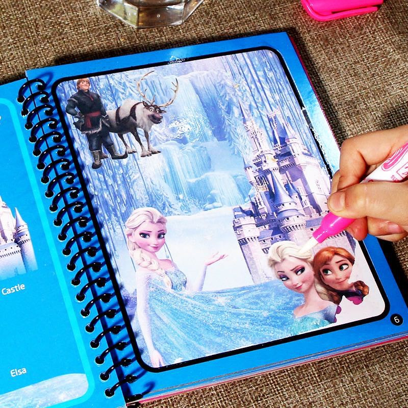 MAGIC BOOK WITH INVISIBLE INK WATER PEN