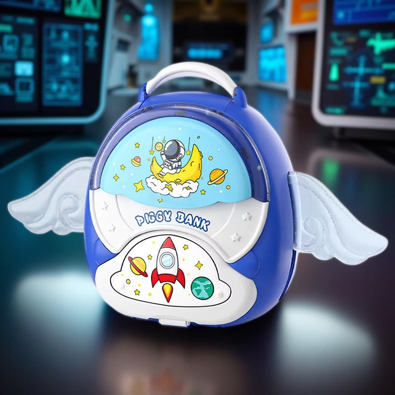 SPACE-THEMED PIGGY BANK MONEY SAVING BACK PACK