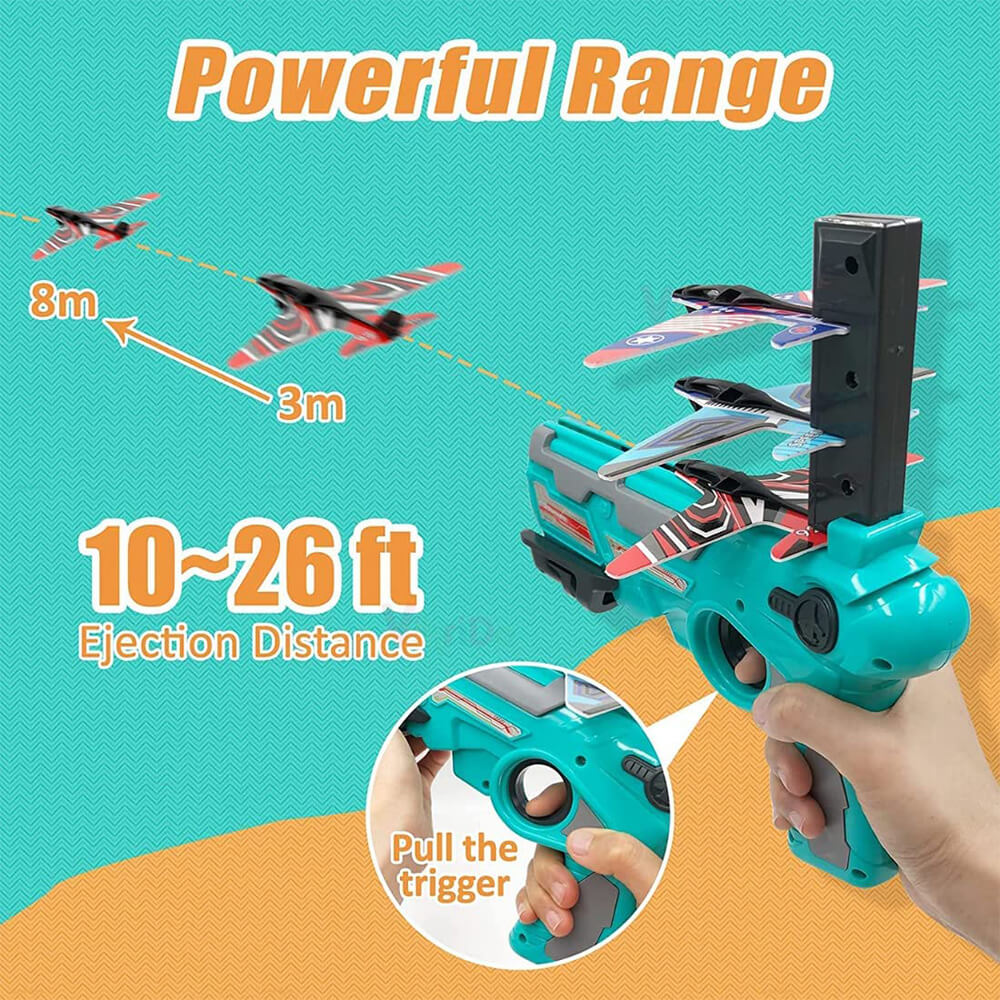 CATAPULT PLANE TOY GUN AIR BATTLE GAME Toys4you.pk