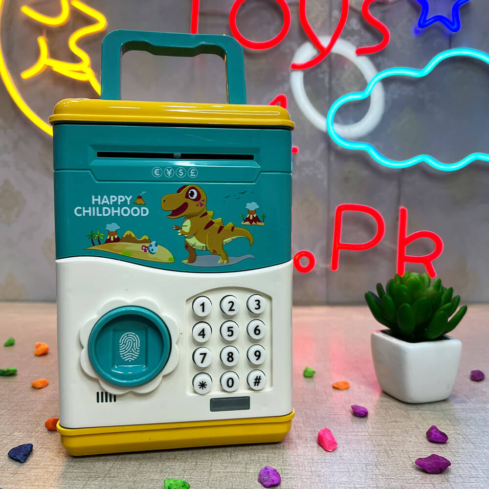 DINOSAUR PIGGY BANK ATM WITH FINGERPRINT