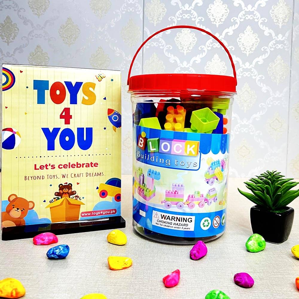 55 PCS WONDER-PLAY BLOCKS BUCKET