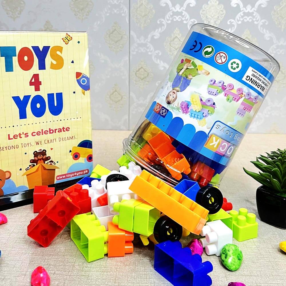 55 PCS WONDER-PLAY BLOCKS BUCKET