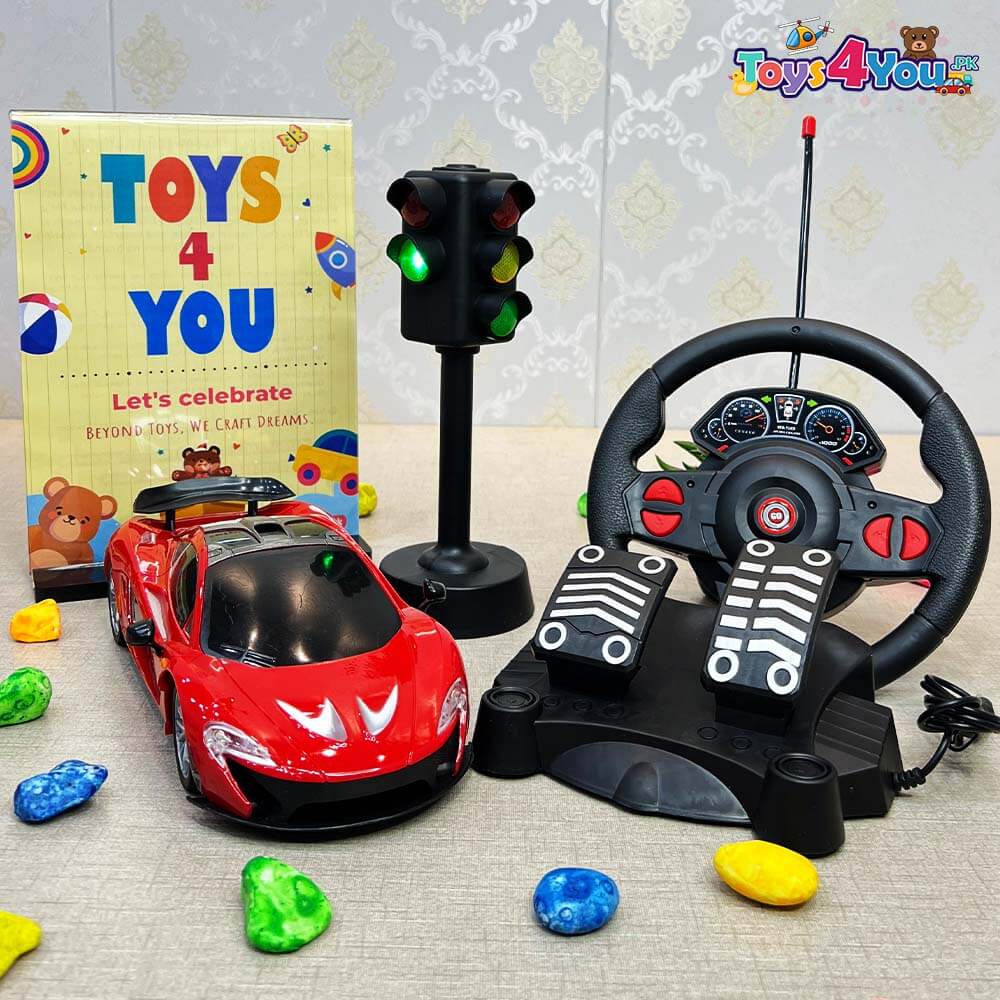 REMOTE CONTROL RACING SPORTS CAR WITH SCARING & FOOT RACE