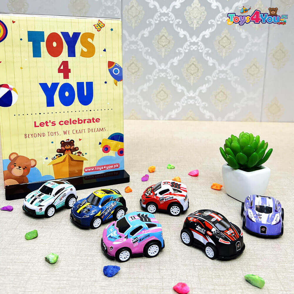 KIDS MINI CARTON DIE CAST MODEL - 6 PCS