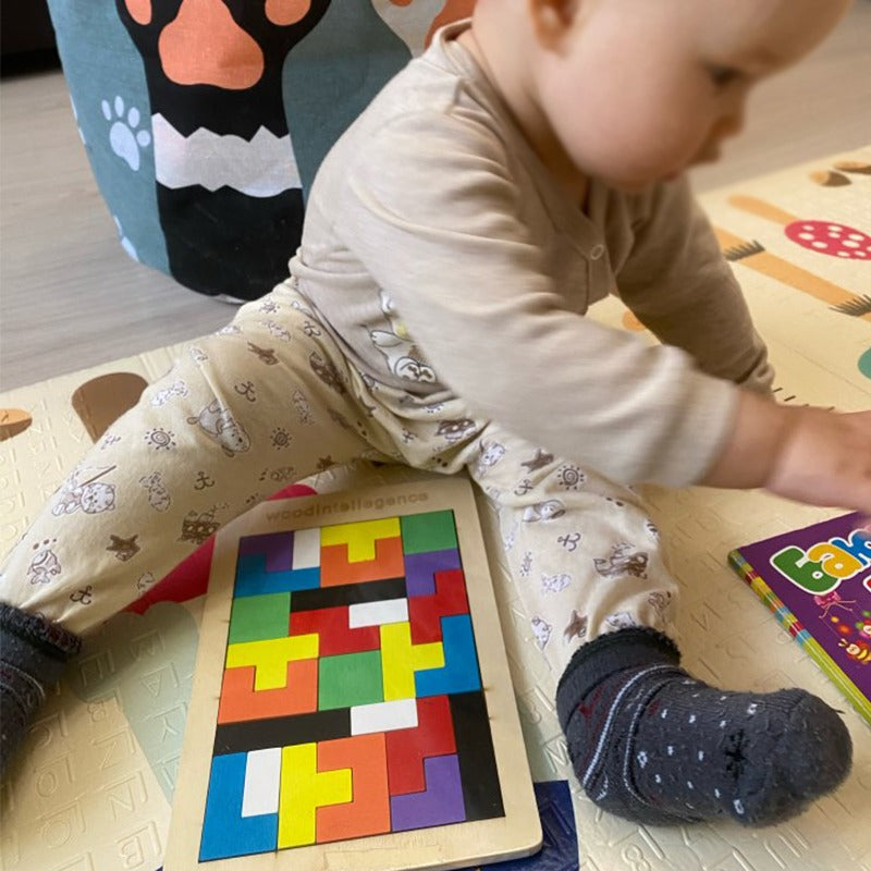 COLORFUL WOODEN TANGRAM PUZZLE