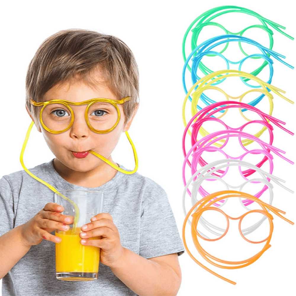 FUNNY PARTY SILLY STRAW GLASSES FOR KIDS