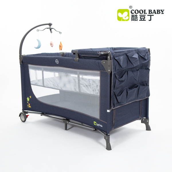 COOL BABY FOLDING CRIB PLAY PEN WITH HANDING TOYS SHEET 962NC