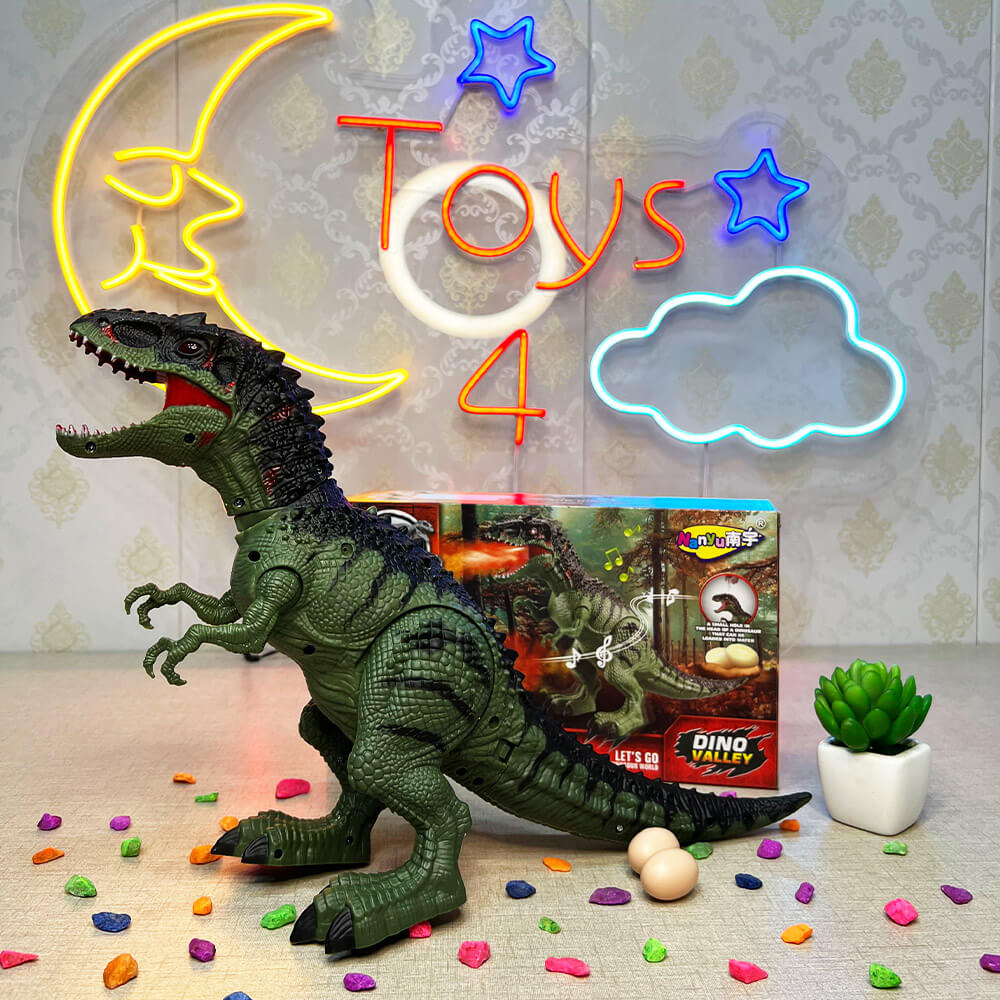 BIG SIZE WALKING DINOSAUR WITH SMOKE Toys4you.pk