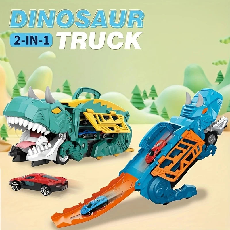2 IN 1 DINOSAUR TRANSPORT TRUCK TRACK SET