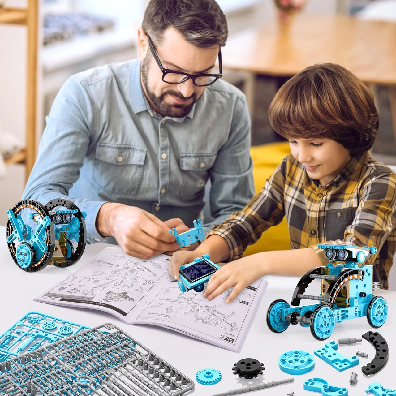 12 IN 1 LUCKY DOUG SOLAR ROBOT KITS FOR KIDS