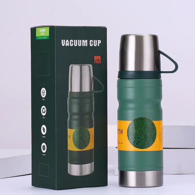 STAINLESS STEEL PORTABLE FLASK VACUUM WATER BOTTLE