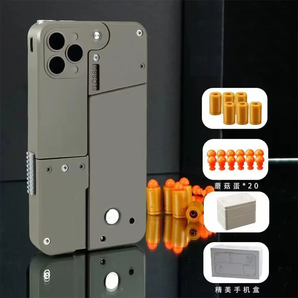 FOLD MOBILE PHONE SOFT BULLET GUN TOY