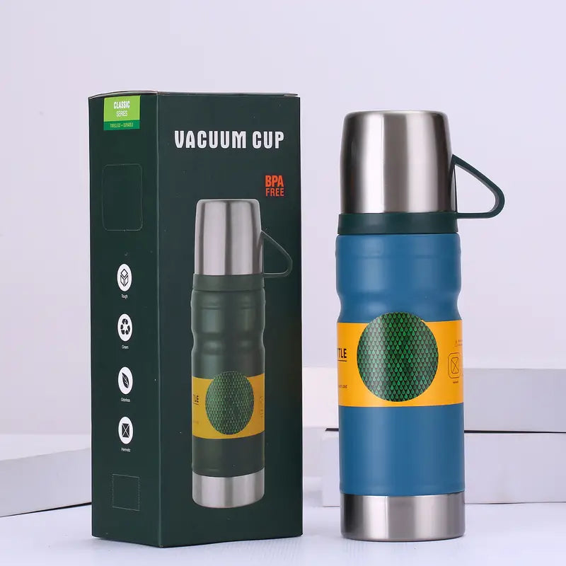 STAINLESS STEEL PORTABLE FLASK VACUUM WATER BOTTLE