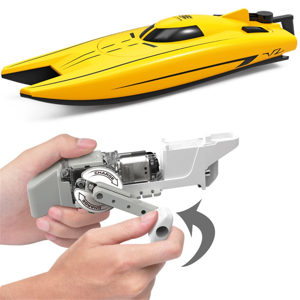 WIND-UP POWER GENERATOR SET KIDS BOAT TOY