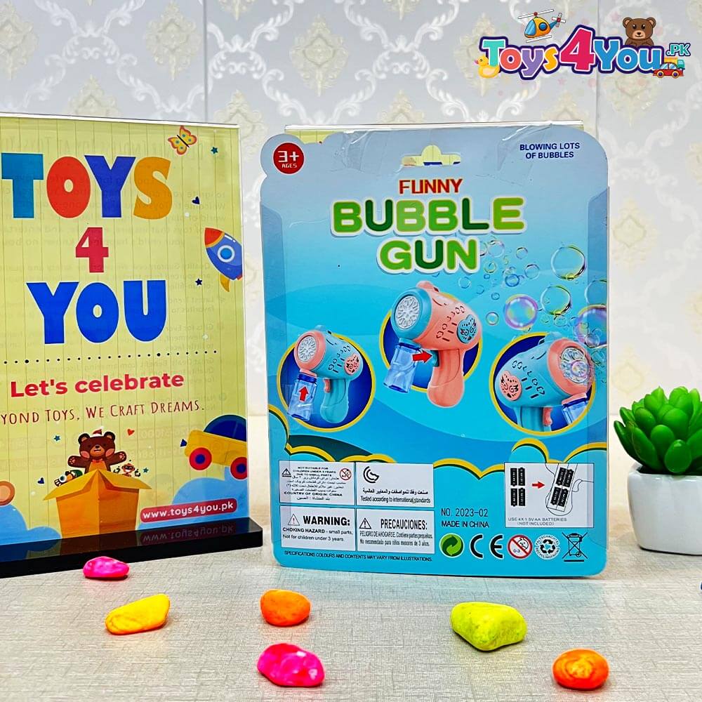 KIDS FUNNY BUBBLE GUN WITH LIQUED