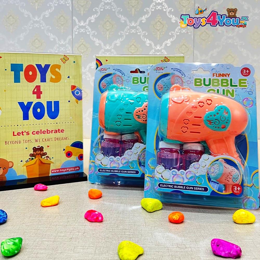 KIDS FUNNY BUBBLE GUN WITH LIQUED