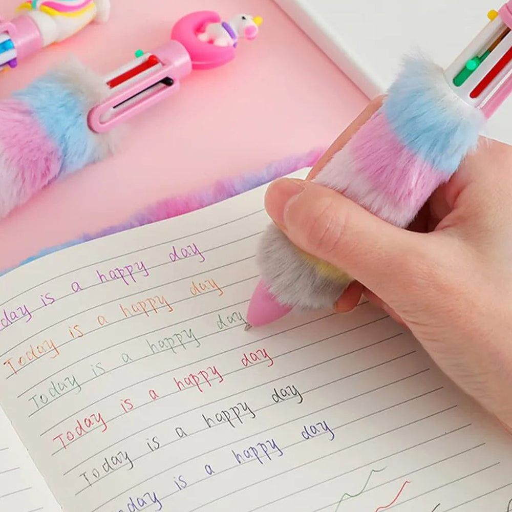 6 IN 1 UNICORN RAINBOW PEN