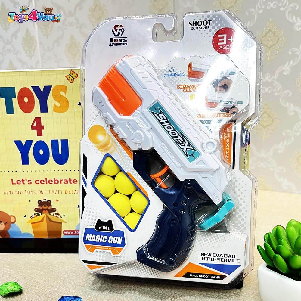 2 IN 1 SHOOTER & WATER GUN WITH SOFT BALLS