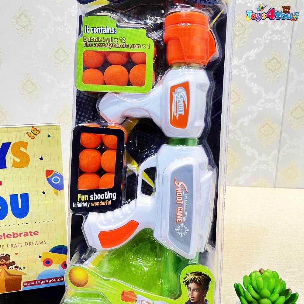 KIDS BIG SHOOT ACTION GUN WITH SOFT BALLS