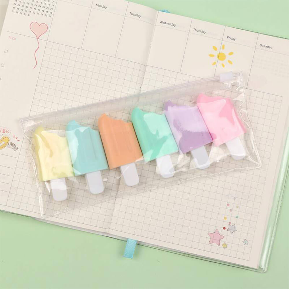 COLORFUL HIGHLIGHTER FOR KIDS - 6 PCS