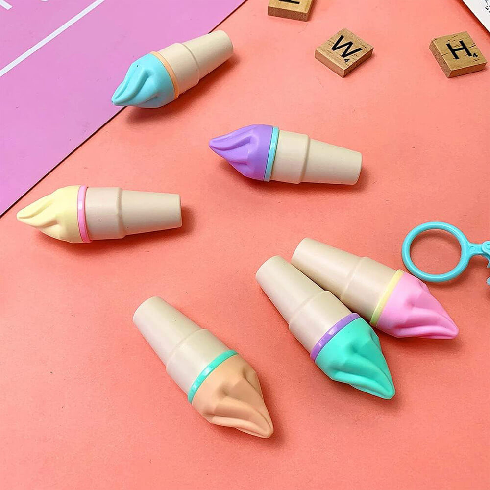 ICE-CREAM CONE HIGHLIGHTER PEN - 6 PCS