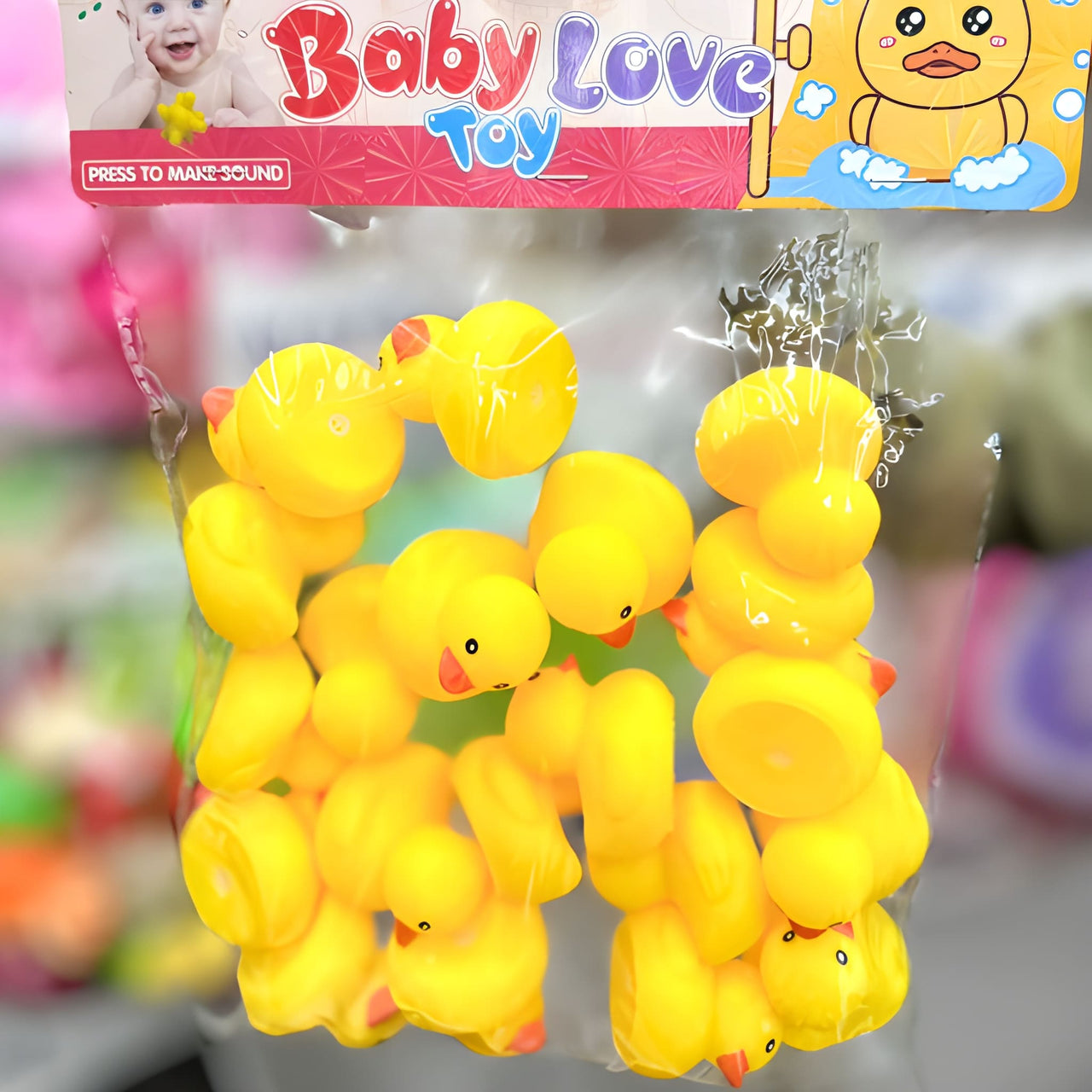 CUTE SOFT SILICON DUCK FOR KIDS ( PACK OF 20 )