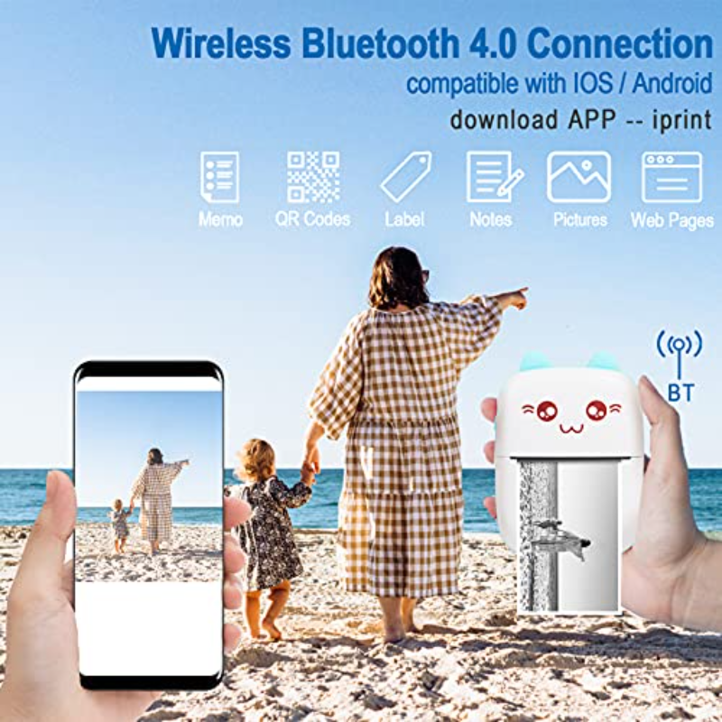 WIRELESS BLUETOOTH MINI THERMAL PRINTER