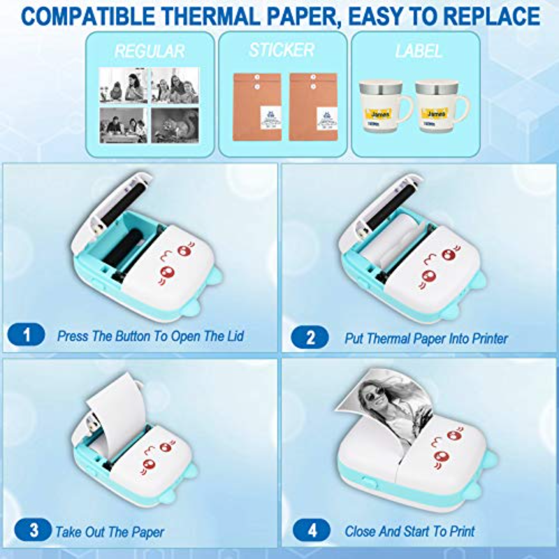 WIRELESS BLUETOOTH MINI THERMAL PRINTER